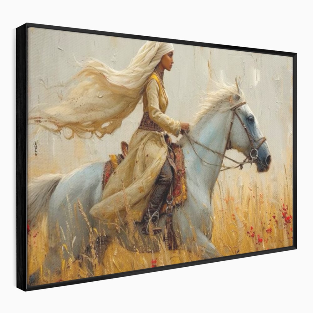 Tablou Canvas Premium, LuxCanva® G1096, Spirit Calator, Lumina, Cal, Galop, Grane, Pustie, Camp, Aur, Spirit, Oriental, Evadare, Living, Dormitor