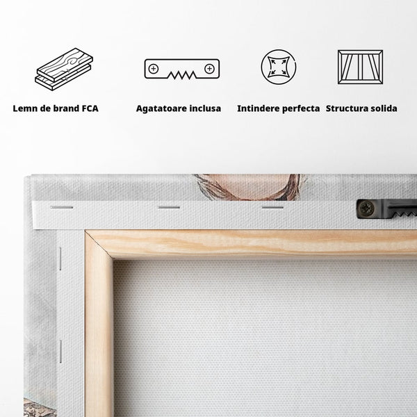 Tablou Canvas Premium, LuxCanva® G1097, Femeia cu Tatuaj, Pictura, Arta, Piele, Rebela, Cerneala, Artist, Interzis, Tatuator, Living, Dormitor