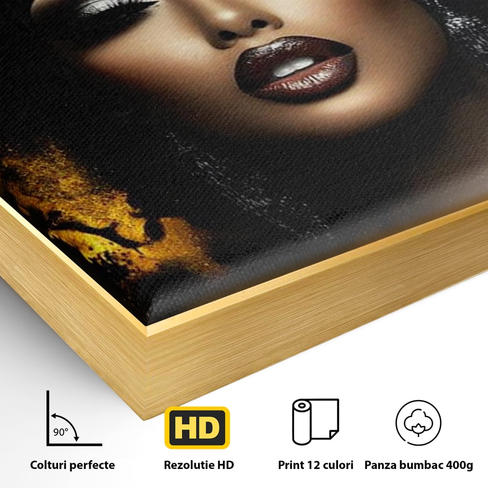 Tablou Canvas Premium, LuxCanva® G1102, Magia Intunericului, Zeita, Black, Noapte, Imperial, Eleganta, Luxury, Diva, Intuneric, Living, Dormitor