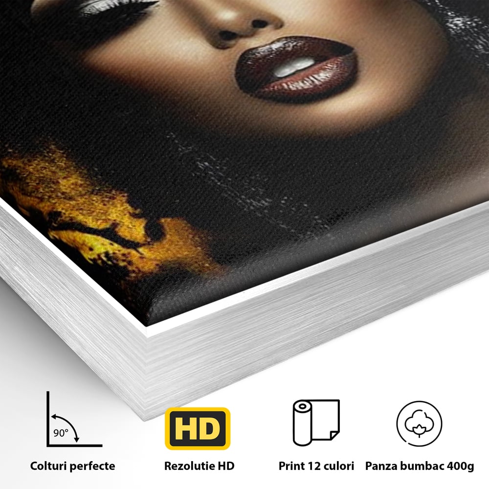 Tablou Canvas Premium, LuxCanva® G1102, Magia Intunericului, Zeita, Black, Noapte, Imperial, Eleganta, Luxury, Diva, Intuneric, Living, Dormitor