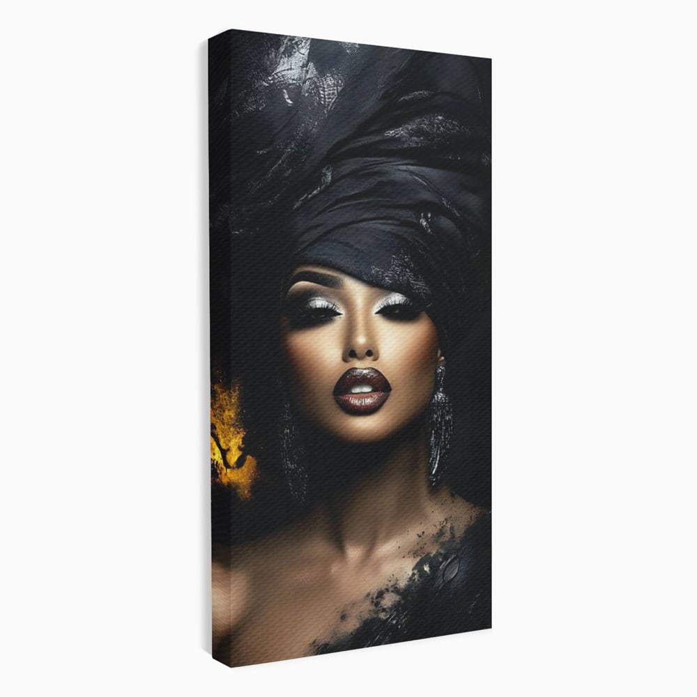 Tablou Canvas Premium, LuxCanva® G1102, Magia Intunericului, Zeita, Black, Noapte, Imperial, Eleganta, Luxury, Diva, Intuneric, Living, Dormitor