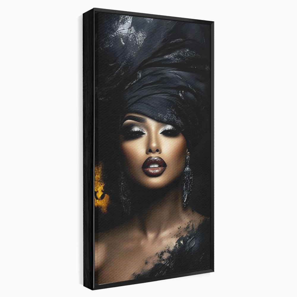 Tablou Canvas Premium, LuxCanva® G1102, Magia Intunericului, Zeita, Black, Noapte, Imperial, Eleganta, Luxury, Diva, Intuneric, Living, Dormitor