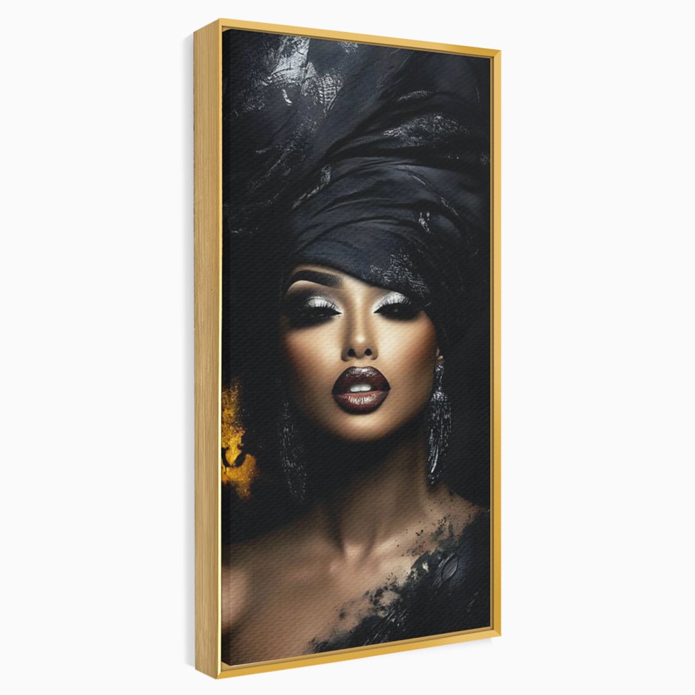 Tablou Canvas Premium, LuxCanva® G1102, Magia Intunericului, Zeita, Black, Noapte, Imperial, Eleganta, Luxury, Diva, Intuneric, Living, Dormitor
