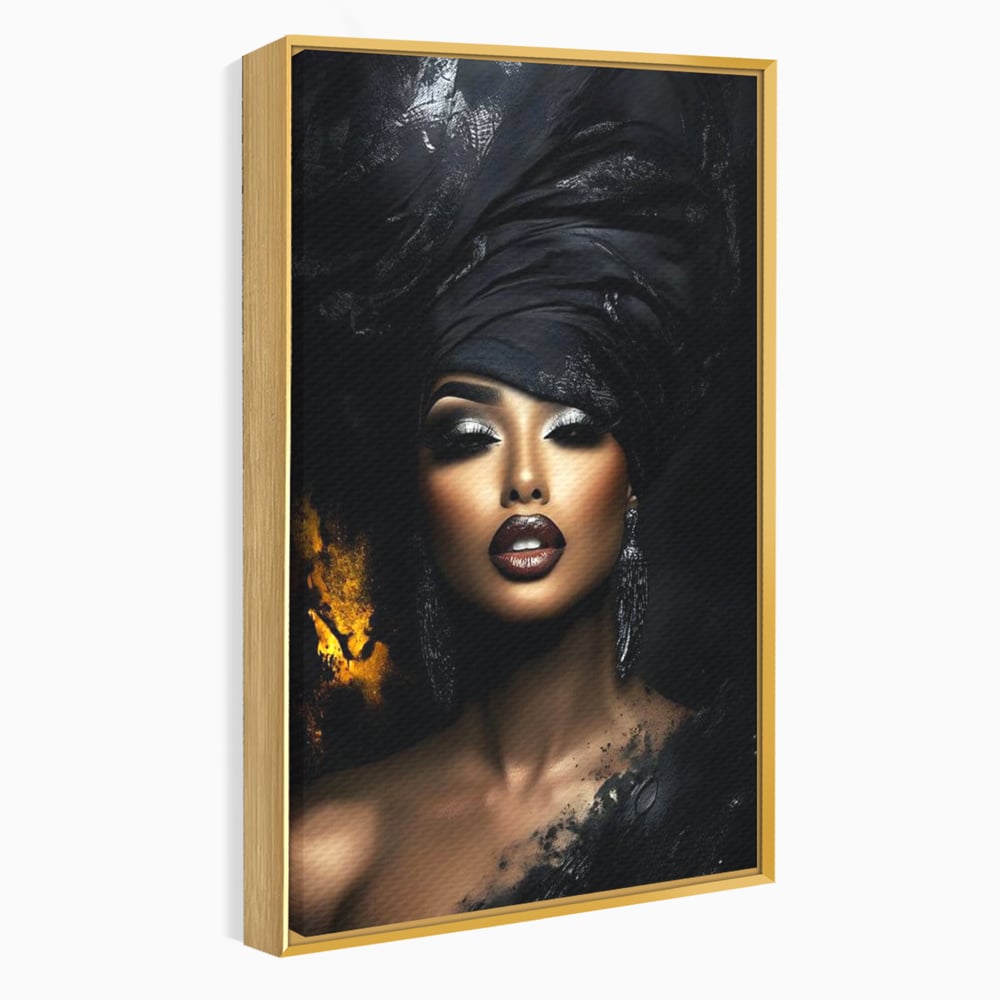 Tablou Canvas Premium, LuxCanva® G1102, Magia Intunericului, Zeita, Black, Noapte, Imperial, Eleganta, Luxury, Diva, Intuneric, Living, Dormitor