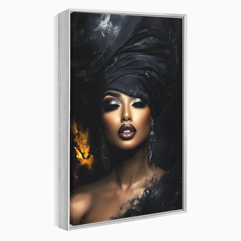 Tablou Canvas Premium, LuxCanva® G1102, Magia Intunericului, Zeita, Black, Noapte, Imperial, Eleganta, Luxury, Diva, Intuneric, Living, Dormitor