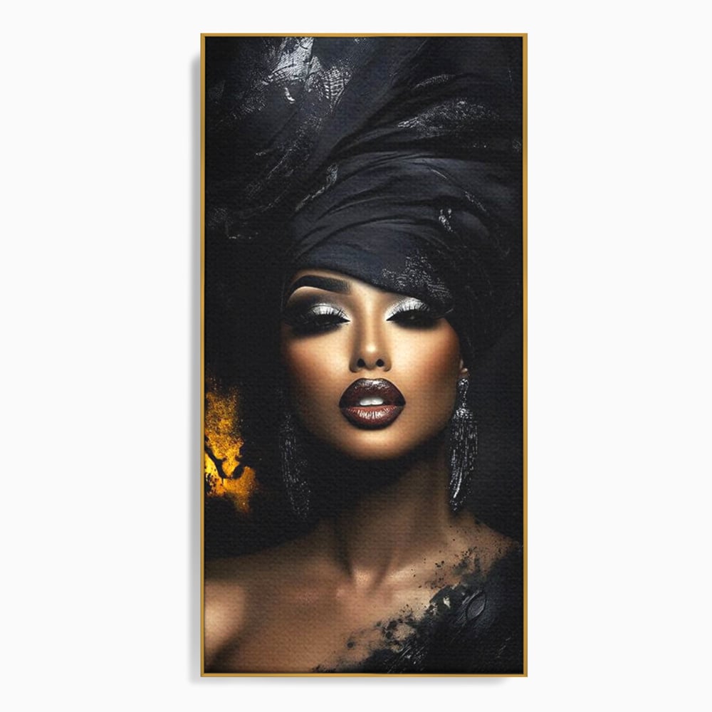 Tablou Canvas Premium, LuxCanva® G1102, Magia Intunericului, Zeita, Black, Noapte, Imperial, Eleganta, Luxury, Diva, Intuneric, Living, Dormitor