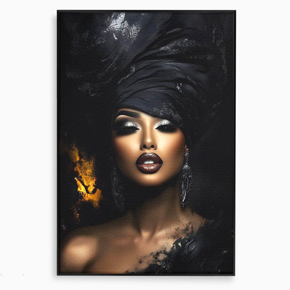 Tablou Canvas Premium, LuxCanva® G1102, Magia Intunericului, Zeita, Black, Noapte, Imperial, Eleganta, Luxury, Diva, Intuneric, Living, Dormitor