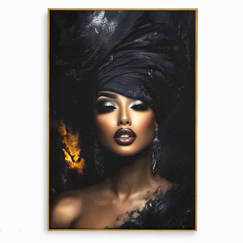 Tablou Canvas Premium, LuxCanva® G1102, Magia Intunericului, Zeita, Black, Noapte, Imperial, Eleganta, Luxury, Diva, Intuneric, Living, Dormitor