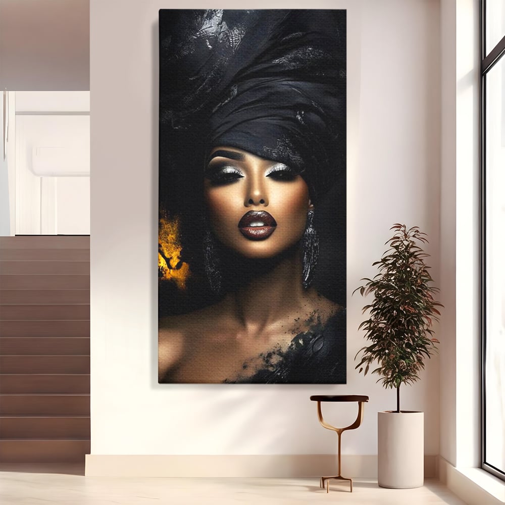 Tablou Canvas Premium, LuxCanva® G1102, Magia Intunericului, Zeita, Black, Noapte, Imperial, Eleganta, Luxury, Diva, Intuneric, Living, Dormitor