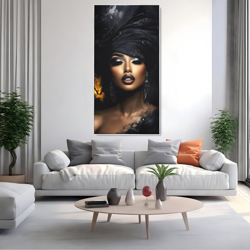 Tablou Canvas Premium, LuxCanva® G1102, Magia Intunericului, Zeita, Black, Noapte, Imperial, Eleganta, Luxury, Diva, Intuneric, Living, Dormitor