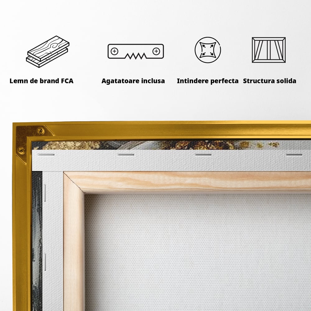 Tablou Canvas Premium, LuxCanva® G1103, Femeia de Sub Floare, Chip, Angelic, Inflorire, Delicatete, Fragilitate, Pasiune, Flori, Living, Dormitor