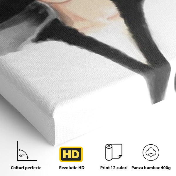 Tablou Canvas Premium, LuxCanva® G1106, Coperta Vogue, Lady, Stil, Eleganta, Moda, Fashion, Catwalk, Chic, Silueta, Palarie, Diva, Living, Dormitor