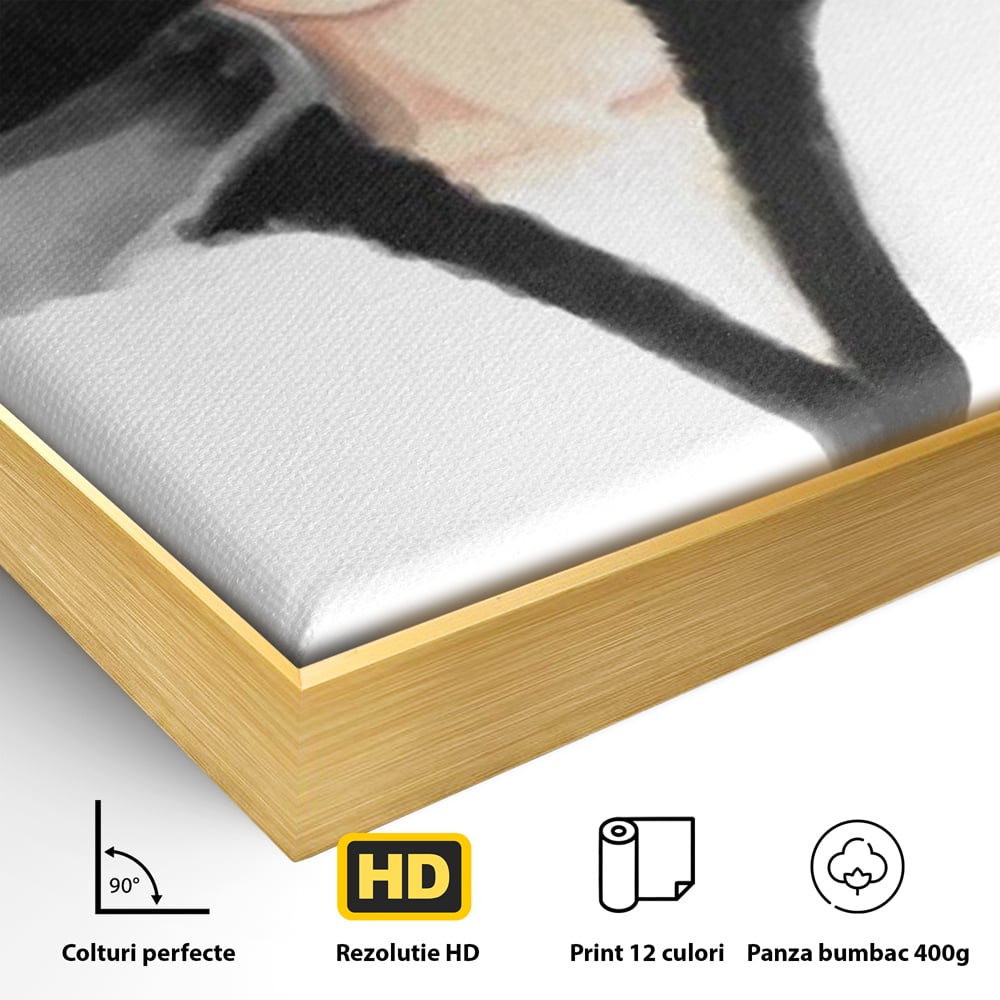 Tablou Canvas Premium, LuxCanva® G1106, Coperta Vogue, Lady, Stil, Eleganta, Moda, Fashion, Catwalk, Chic, Silueta, Palarie, Diva, Living, Dormitor