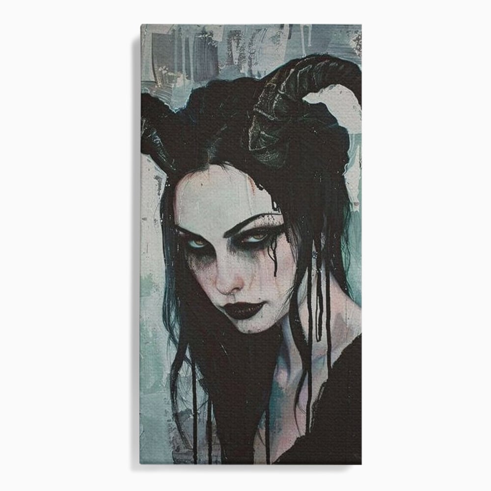 Tablou Canvas Premium, LuxCanva® G1109, Inger Cazut, Umbre, Intunecat, Obscur, Vraja, Maleficient, Gotic, Rebela, Mister, Regina, Living, Dormitor
