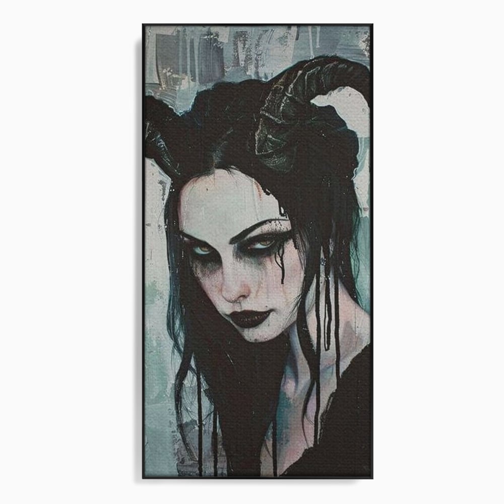 Tablou Canvas Premium, LuxCanva® G1109, Inger Cazut, Umbre, Intunecat, Obscur, Vraja, Maleficient, Gotic, Rebela, Mister, Regina, Living, Dormitor