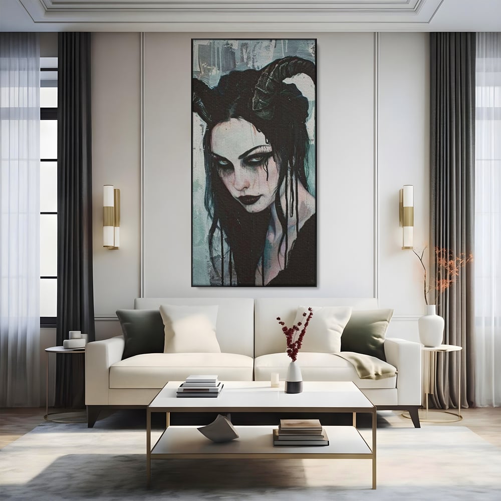 Tablou Canvas Premium, LuxCanva® G1109, Inger Cazut, Umbre, Intunecat, Obscur, Vraja, Maleficient, Gotic, Rebela, Mister, Regina, Living, Dormitor