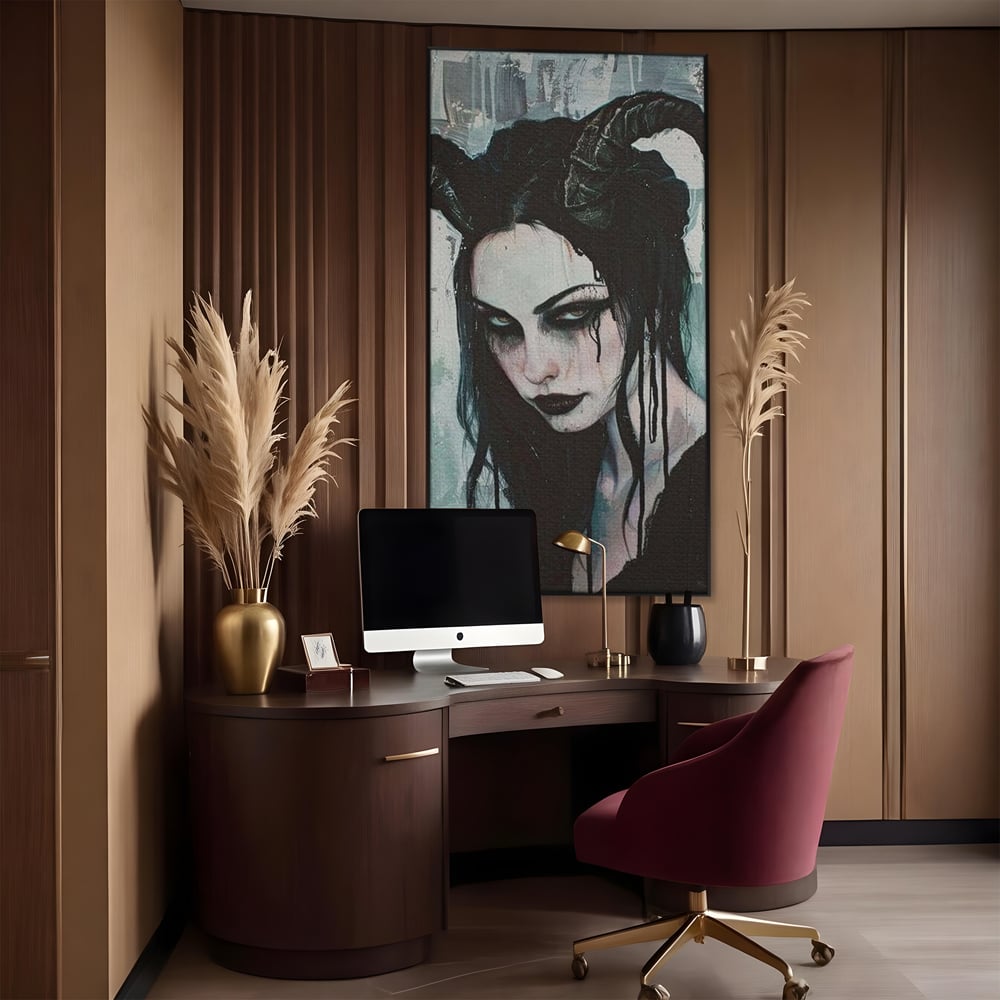 Tablou Canvas Premium, LuxCanva® G1109, Inger Cazut, Umbre, Intunecat, Obscur, Vraja, Maleficient, Gotic, Rebela, Mister, Regina, Living, Dormitor