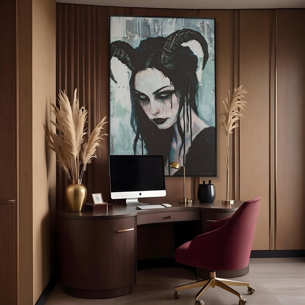 Tablou Canvas Premium, LuxCanva® G1109, Inger Cazut, Umbre, Intunecat, Obscur, Vraja, Maleficient, Gotic, Rebela, Mister, Regina, Living, Dormitor