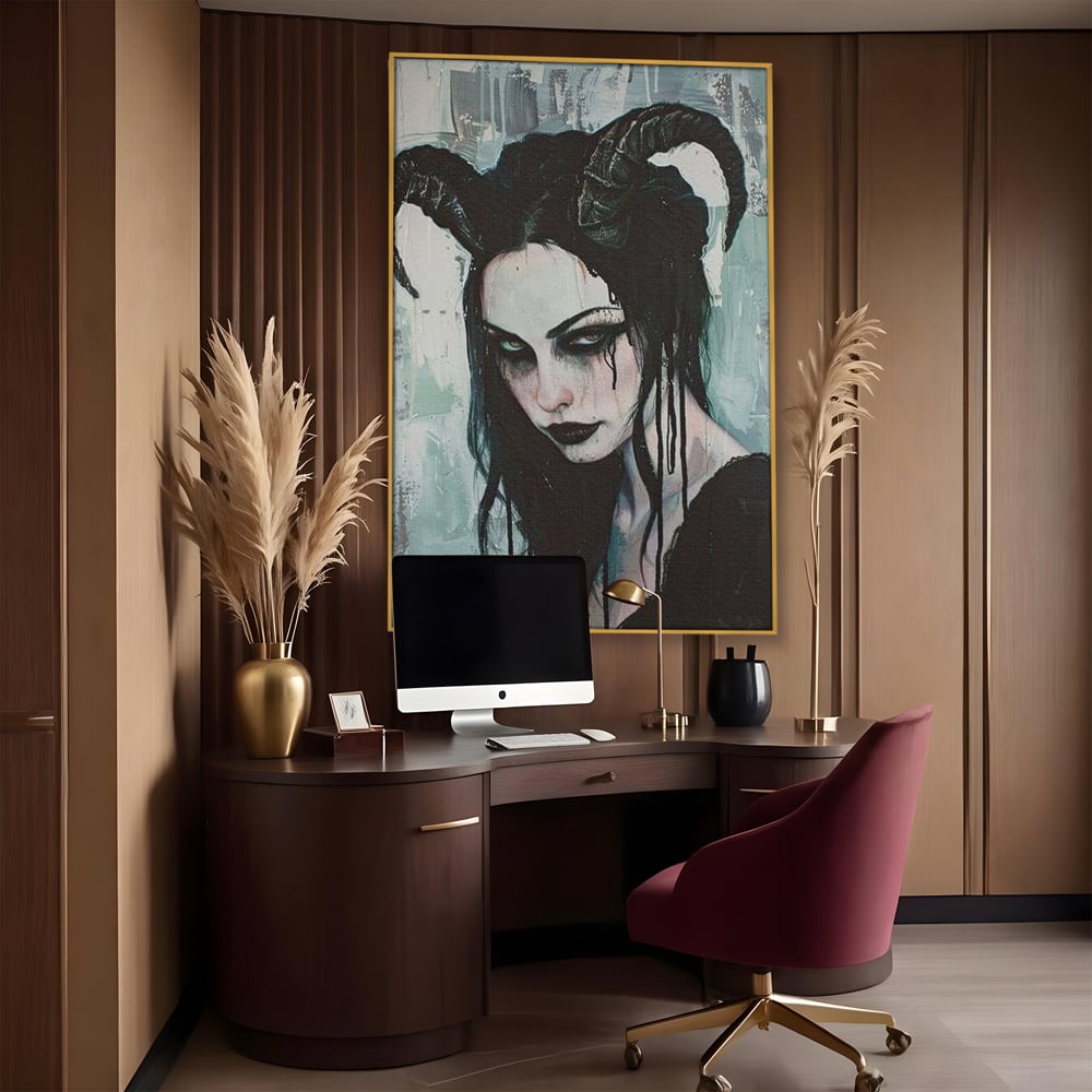 Tablou Canvas Premium, LuxCanva® G1109, Inger Cazut, Umbre, Intunecat, Obscur, Vraja, Maleficient, Gotic, Rebela, Mister, Regina, Living, Dormitor
