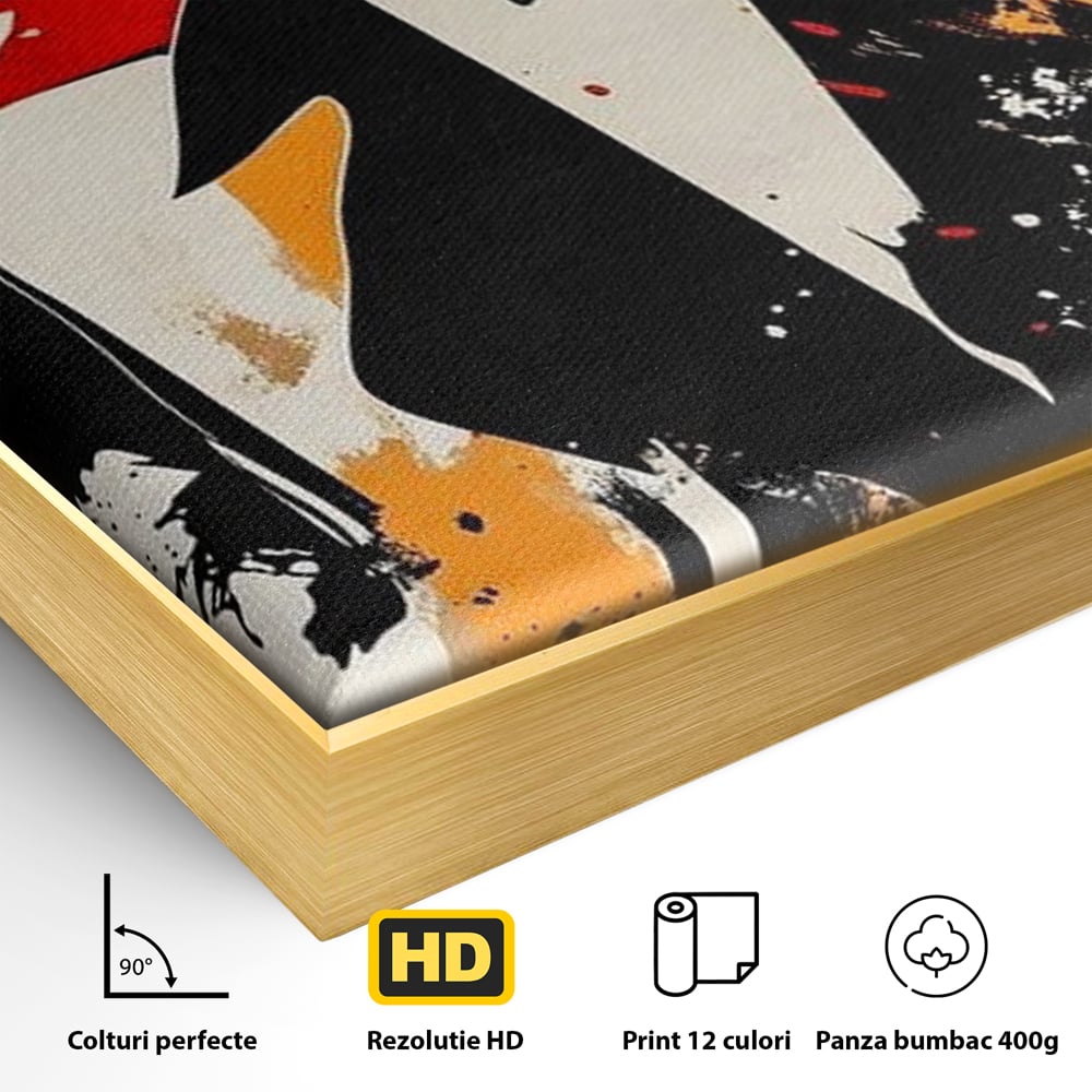 Tablou Canvas Premium, LuxCanva® G1111, Arta Rebeliunii, Rosu, Graffiti, Joc, Strada, Haos, Culoare, Seductie, Rebela, Pictura, Expozitie, Living, Dormitor