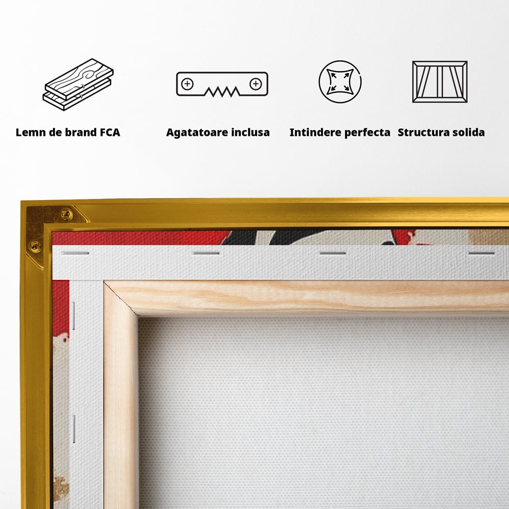 Tablou Canvas Premium, LuxCanva® G1111, Arta Rebeliunii, Rosu, Graffiti, Joc, Strada, Haos, Culoare, Seductie, Rebela, Pictura, Expozitie, Living, Dormitor