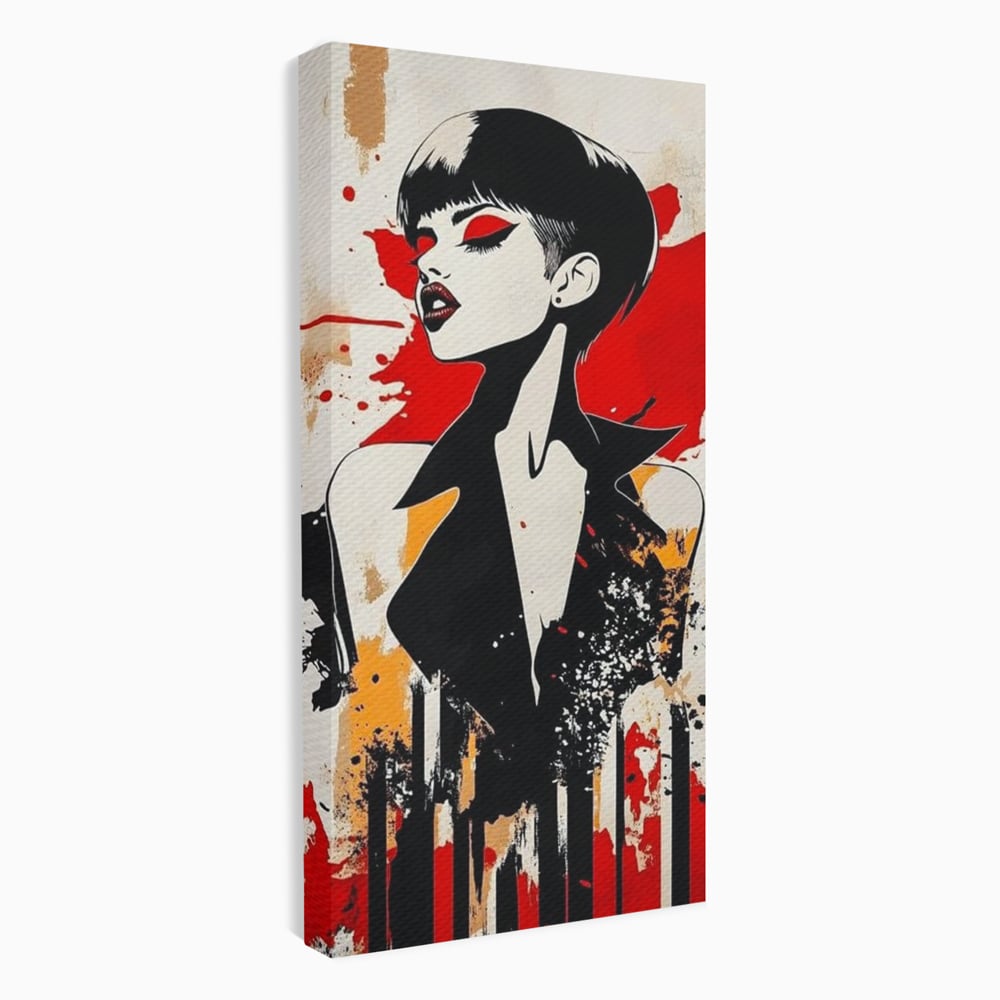Tablou Canvas Premium, LuxCanva® G1111, Arta Rebeliunii, Rosu, Graffiti, Joc, Strada, Haos, Culoare, Seductie, Rebela, Pictura, Expozitie, Living, Dormitor