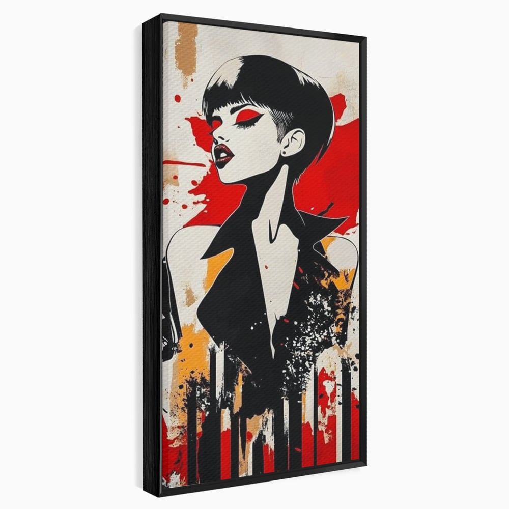 Tablou Canvas Premium, LuxCanva® G1111, Arta Rebeliunii, Rosu, Graffiti, Joc, Strada, Haos, Culoare, Seductie, Rebela, Pictura, Expozitie, Living, Dormitor