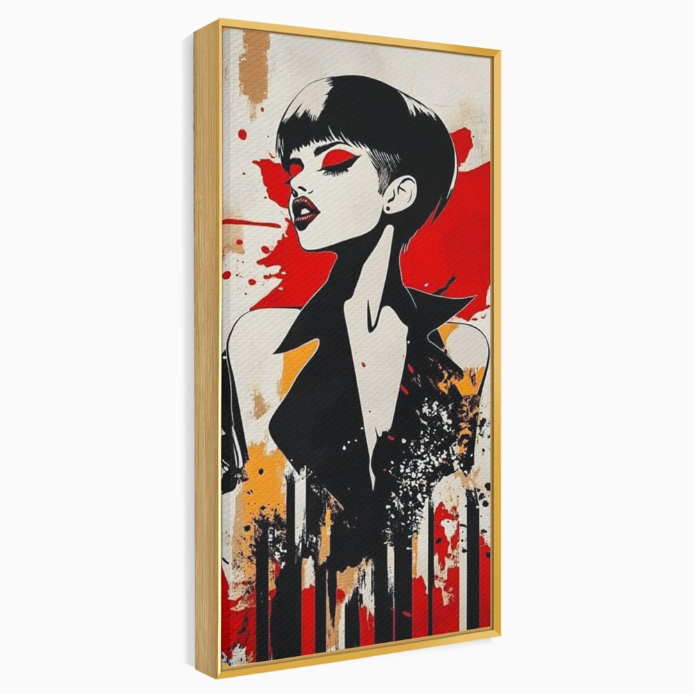 Tablou Canvas Premium, LuxCanva® G1111, Arta Rebeliunii, Rosu, Graffiti, Joc, Strada, Haos, Culoare, Seductie, Rebela, Pictura, Expozitie, Living, Dormitor
