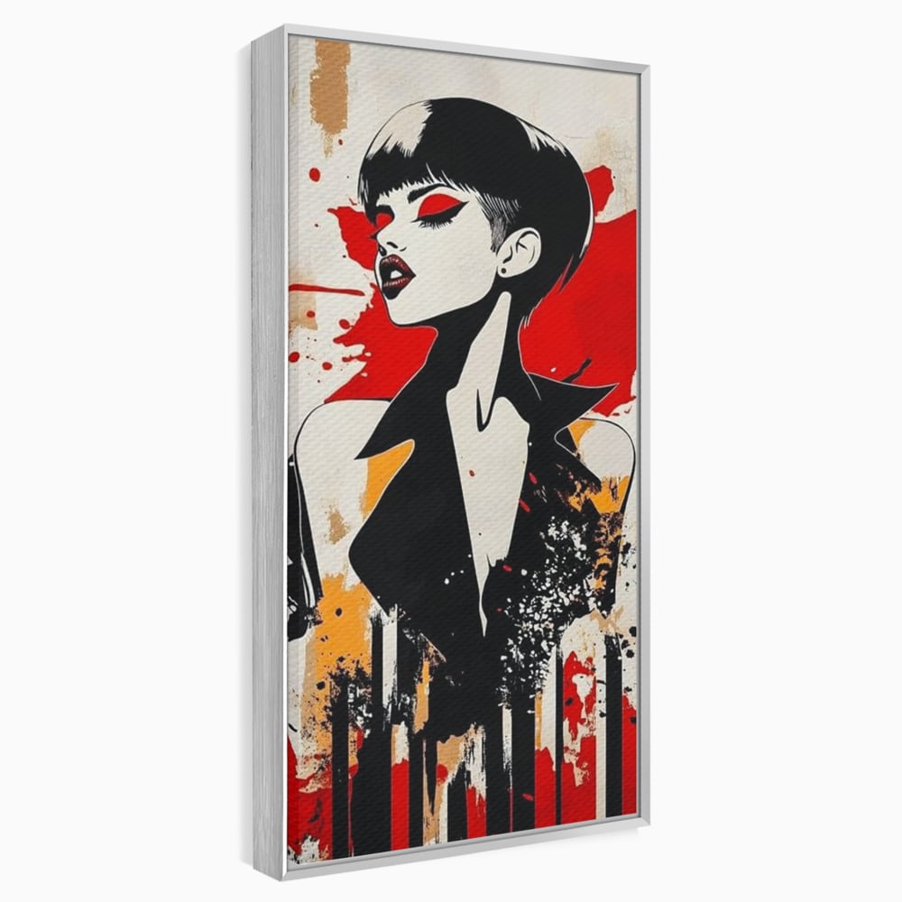 Tablou Canvas Premium, LuxCanva® G1111, Arta Rebeliunii, Rosu, Graffiti, Joc, Strada, Haos, Culoare, Seductie, Rebela, Pictura, Expozitie, Living, Dormitor