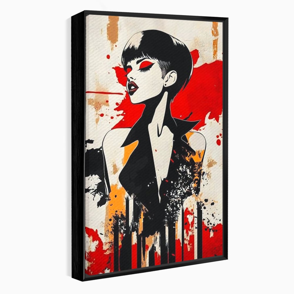 Tablou Canvas Premium, LuxCanva® G1111, Arta Rebeliunii, Rosu, Graffiti, Joc, Strada, Haos, Culoare, Seductie, Rebela, Pictura, Expozitie, Living, Dormitor
