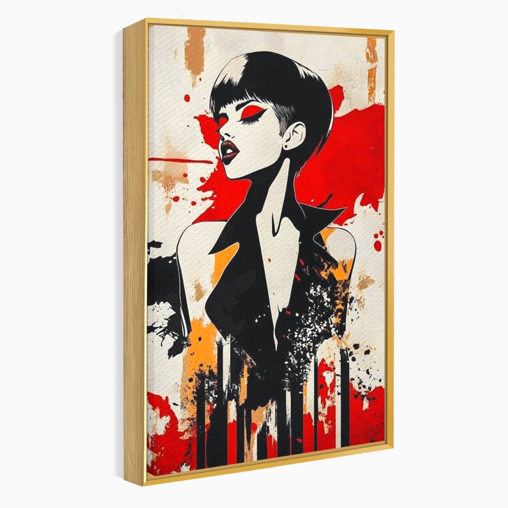 Tablou Canvas Premium, LuxCanva® G1111, Arta Rebeliunii, Rosu, Graffiti, Joc, Strada, Haos, Culoare, Seductie, Rebela, Pictura, Expozitie, Living, Dormitor