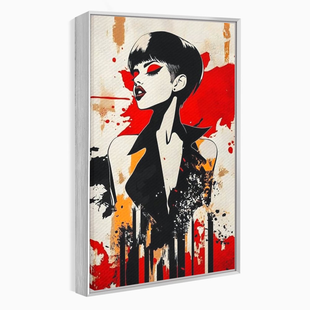 Tablou Canvas Premium, LuxCanva® G1111, Arta Rebeliunii, Rosu, Graffiti, Joc, Strada, Haos, Culoare, Seductie, Rebela, Pictura, Expozitie, Living, Dormitor