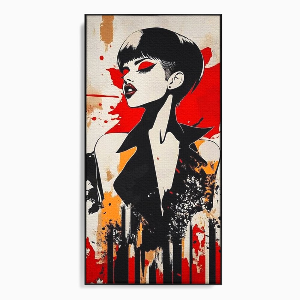 Tablou Canvas Premium, LuxCanva® G1111, Arta Rebeliunii, Rosu, Graffiti, Joc, Strada, Haos, Culoare, Seductie, Rebela, Pictura, Expozitie, Living, Dormitor