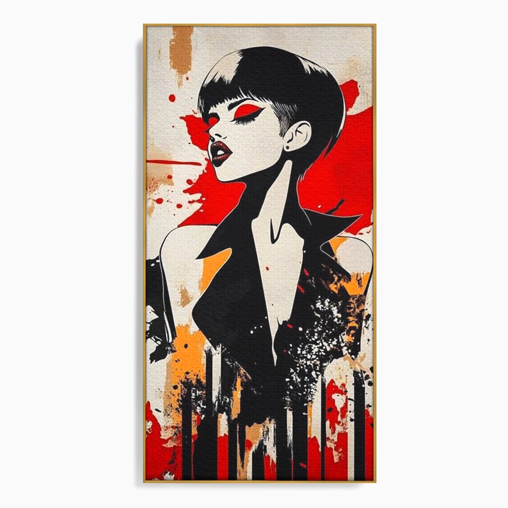 Tablou Canvas Premium, LuxCanva® G1111, Arta Rebeliunii, Rosu, Graffiti, Joc, Strada, Haos, Culoare, Seductie, Rebela, Pictura, Expozitie, Living, Dormitor