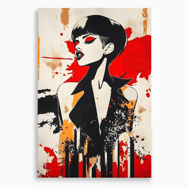 Tablou Canvas Premium, LuxCanva® G1111, Arta Rebeliunii, Rosu, Graffiti, Joc, Strada, Haos, Culoare, Seductie, Rebela, Pictura, Expozitie, Living, Dormitor