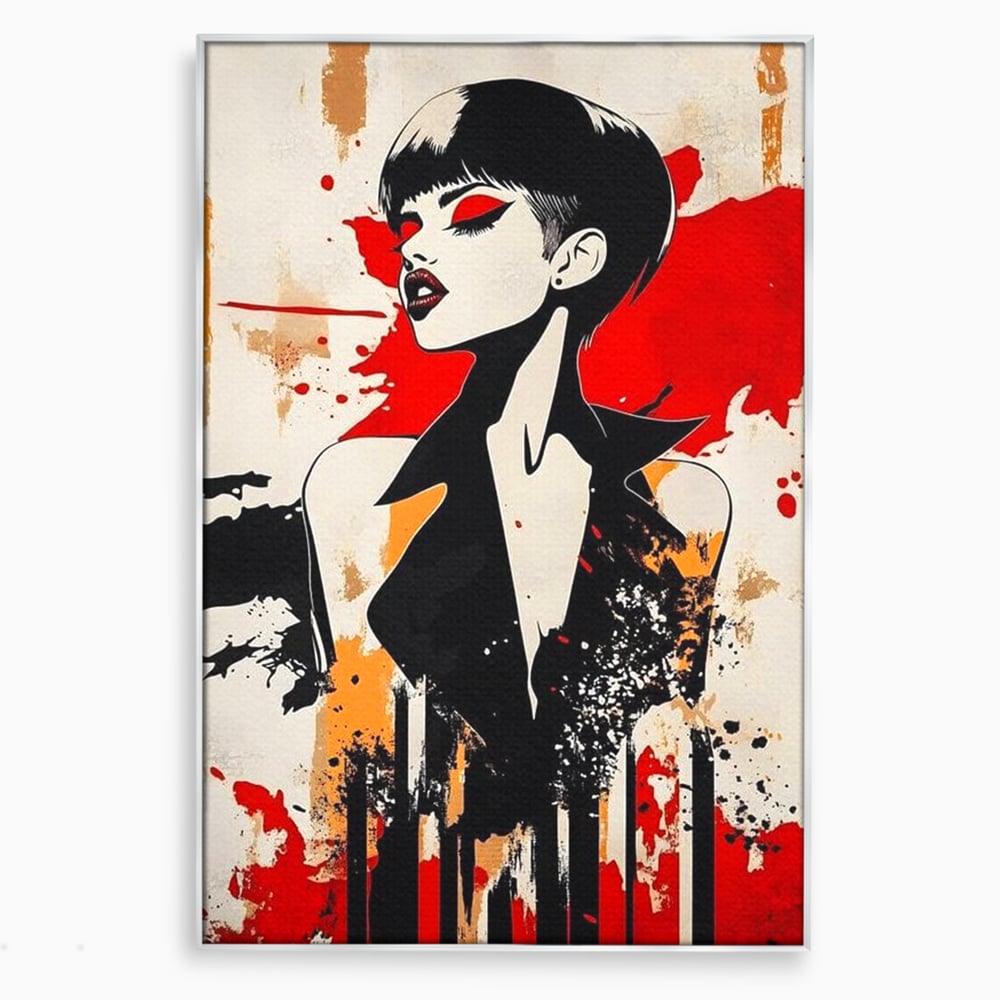 Tablou Canvas Premium, LuxCanva® G1111, Arta Rebeliunii, Rosu, Graffiti, Joc, Strada, Haos, Culoare, Seductie, Rebela, Pictura, Expozitie, Living, Dormitor