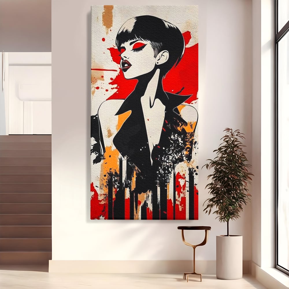 Tablou Canvas Premium, LuxCanva® G1111, Arta Rebeliunii, Rosu, Graffiti, Joc, Strada, Haos, Culoare, Seductie, Rebela, Pictura, Expozitie, Living, Dormitor