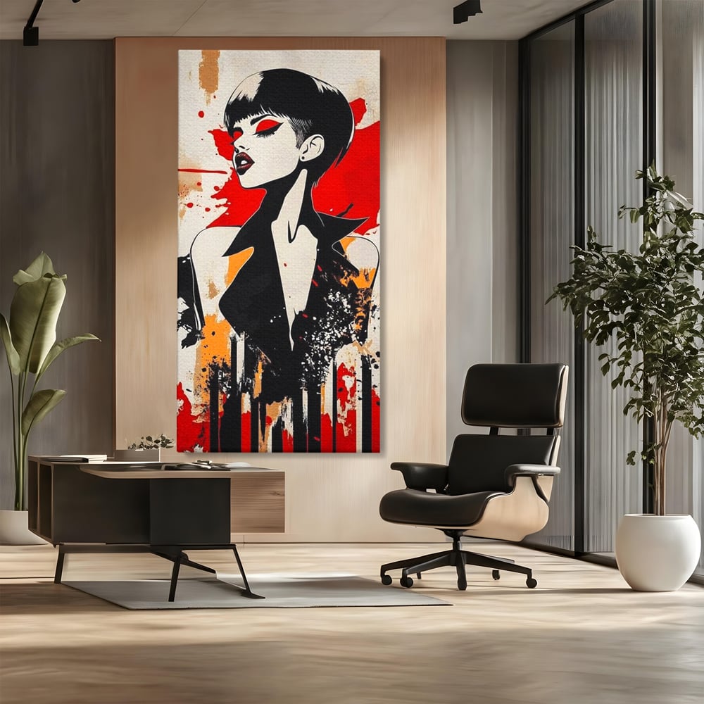 Tablou Canvas Premium, LuxCanva® G1111, Arta Rebeliunii, Rosu, Graffiti, Joc, Strada, Haos, Culoare, Seductie, Rebela, Pictura, Expozitie, Living, Dormitor