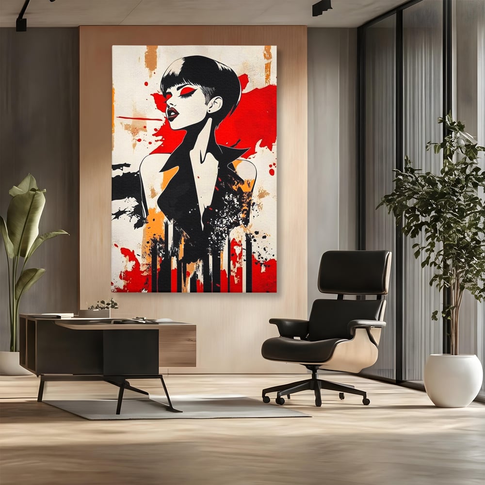Tablou Canvas Premium, LuxCanva® G1111, Arta Rebeliunii, Rosu, Graffiti, Joc, Strada, Haos, Culoare, Seductie, Rebela, Pictura, Expozitie, Living, Dormitor