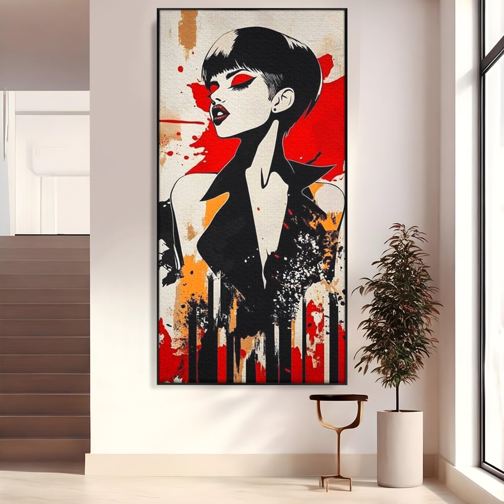 Tablou Canvas Premium, LuxCanva® G1111, Arta Rebeliunii, Rosu, Graffiti, Joc, Strada, Haos, Culoare, Seductie, Rebela, Pictura, Expozitie, Living, Dormitor
