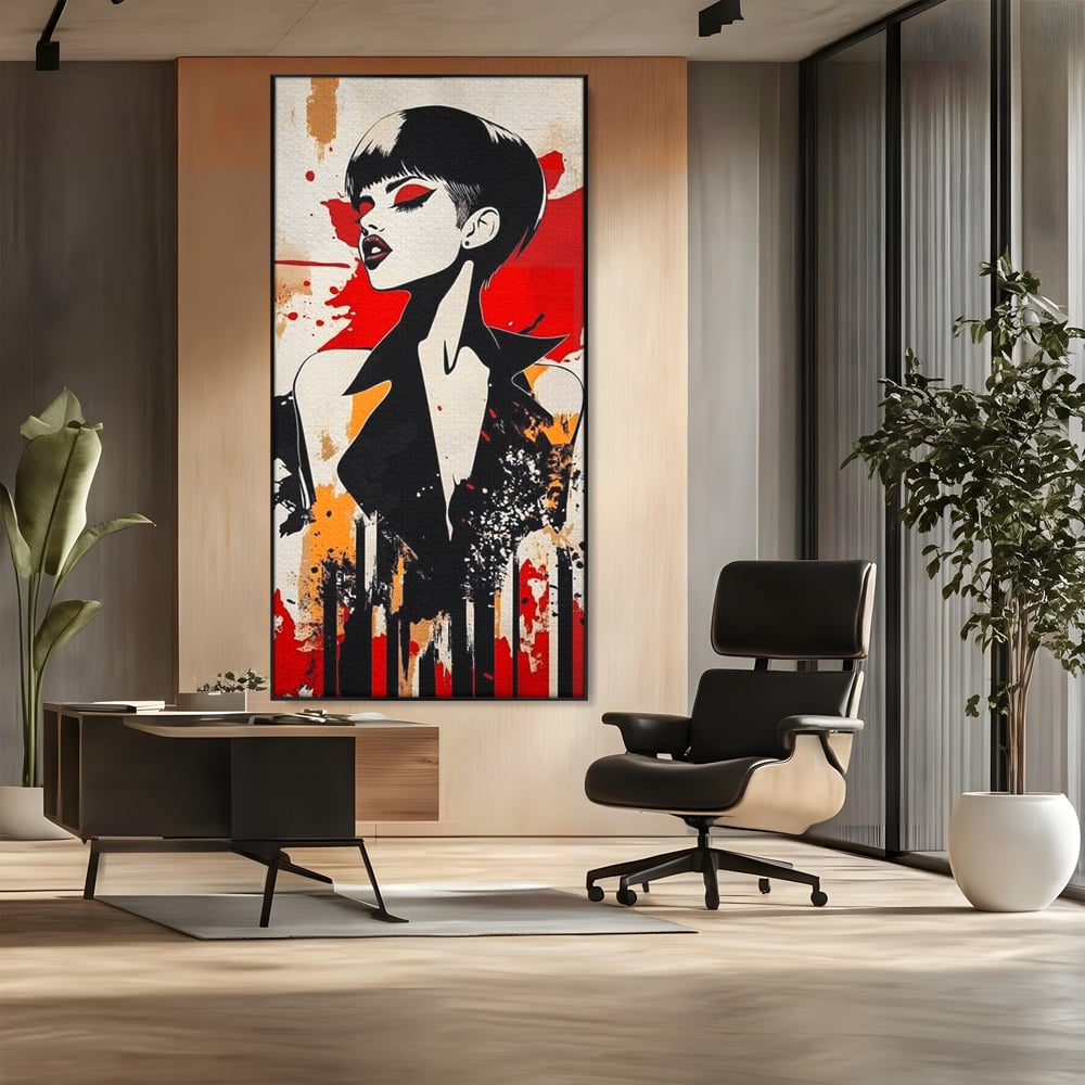 Tablou Canvas Premium, LuxCanva® G1111, Arta Rebeliunii, Rosu, Graffiti, Joc, Strada, Haos, Culoare, Seductie, Rebela, Pictura, Expozitie, Living, Dormitor