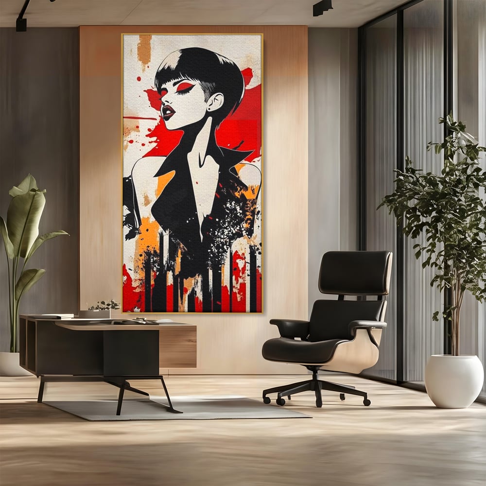 Tablou Canvas Premium, LuxCanva® G1111, Arta Rebeliunii, Rosu, Graffiti, Joc, Strada, Haos, Culoare, Seductie, Rebela, Pictura, Expozitie, Living, Dormitor
