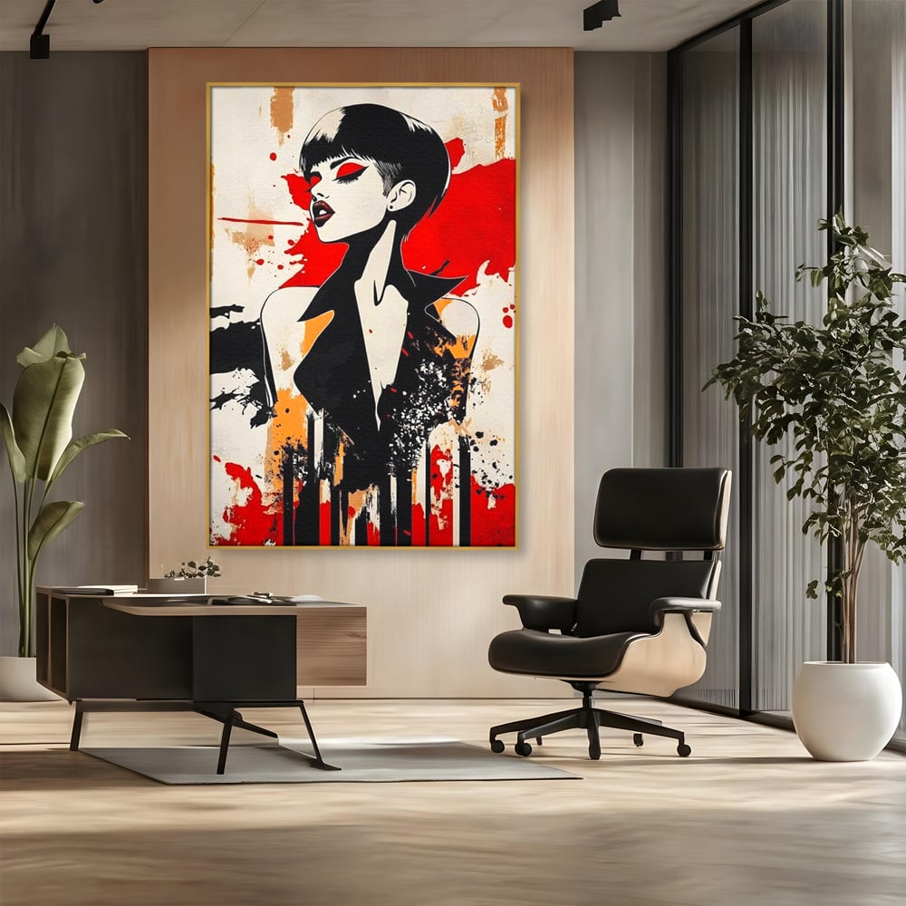Tablou Canvas Premium, LuxCanva® G1111, Arta Rebeliunii, Rosu, Graffiti, Joc, Strada, Haos, Culoare, Seductie, Rebela, Pictura, Expozitie, Living, Dormitor