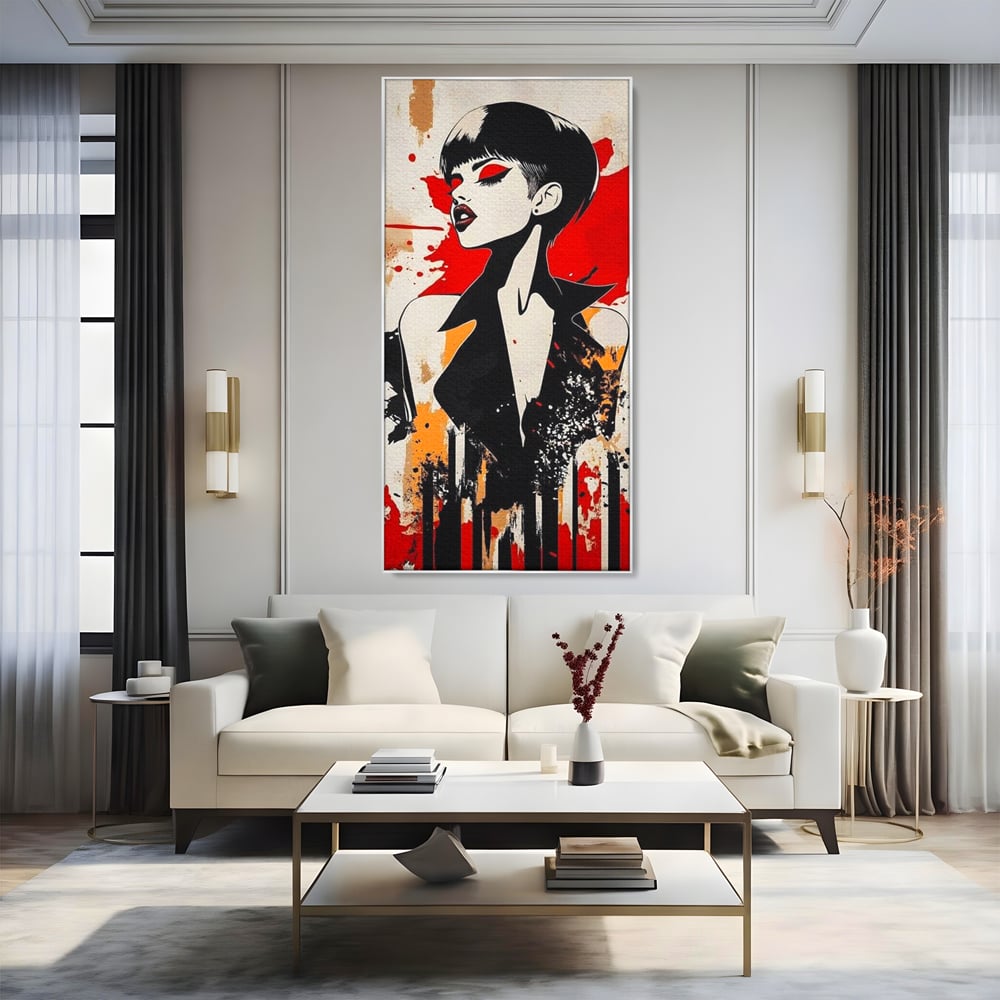 Tablou Canvas Premium, LuxCanva® G1111, Arta Rebeliunii, Rosu, Graffiti, Joc, Strada, Haos, Culoare, Seductie, Rebela, Pictura, Expozitie, Living, Dormitor