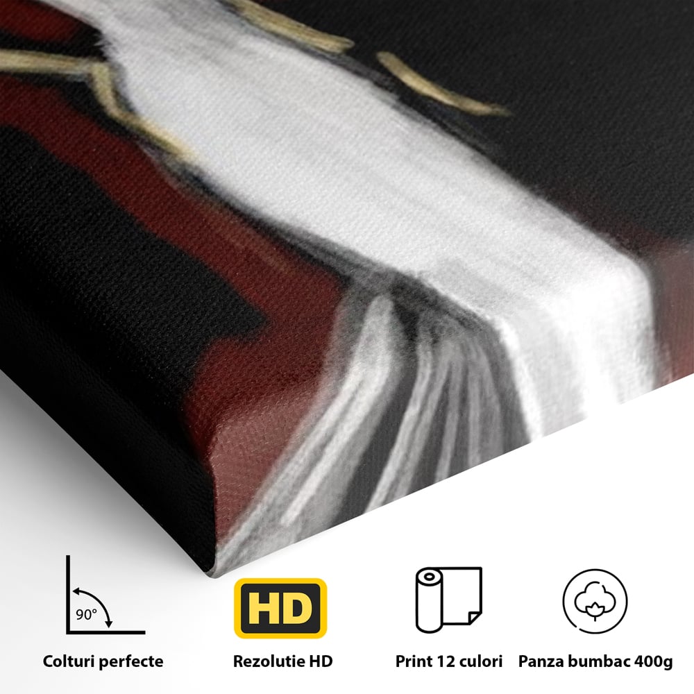 Tablou Canvas Premium, LuxCanva® G1113, Eleganta Absoluta, Catwalk, Alb, Stil, Glamour, Eleganta, Couture, Chic, Diva, Rochie, Living, Dormitor