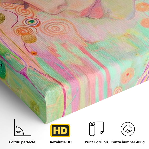 Tablou Canvas Premium, LuxCanva® G1114, Vis Pastel,  Curcubeu, Pastelat, Magie, Cromatica, Zana, Padure, Simbolism, Arta, Living, Dormitor