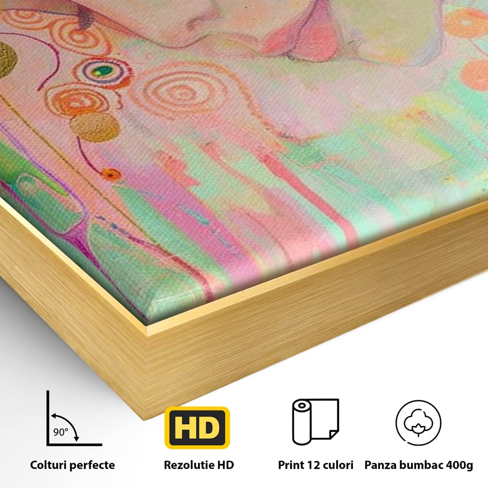 Tablou Canvas Premium, LuxCanva® G1114, Vis Pastel,  Curcubeu, Pastelat, Magie, Cromatica, Zana, Padure, Simbolism, Arta, Living, Dormitor