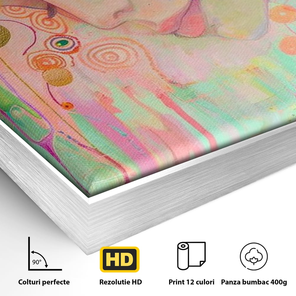 Tablou Canvas Premium, LuxCanva® G1114, Vis Pastel,  Curcubeu, Pastelat, Magie, Cromatica, Zana, Padure, Simbolism, Arta, Living, Dormitor