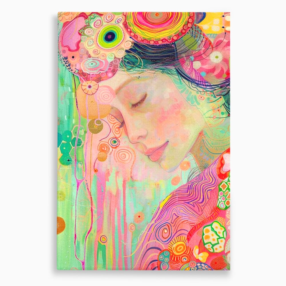 Tablou Canvas Premium, LuxCanva® G1114, Vis Pastel,  Curcubeu, Pastelat, Magie, Cromatica, Zana, Padure, Simbolism, Arta, Living, Dormitor