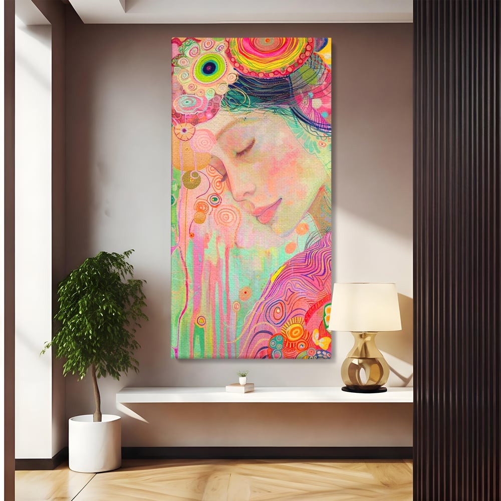 Tablou Canvas Premium, LuxCanva® G1114, Vis Pastel,  Curcubeu, Pastelat, Magie, Cromatica, Zana, Padure, Simbolism, Arta, Living, Dormitor